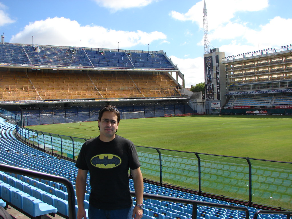 Juan en la Bombonera — foto de Juan Peláez